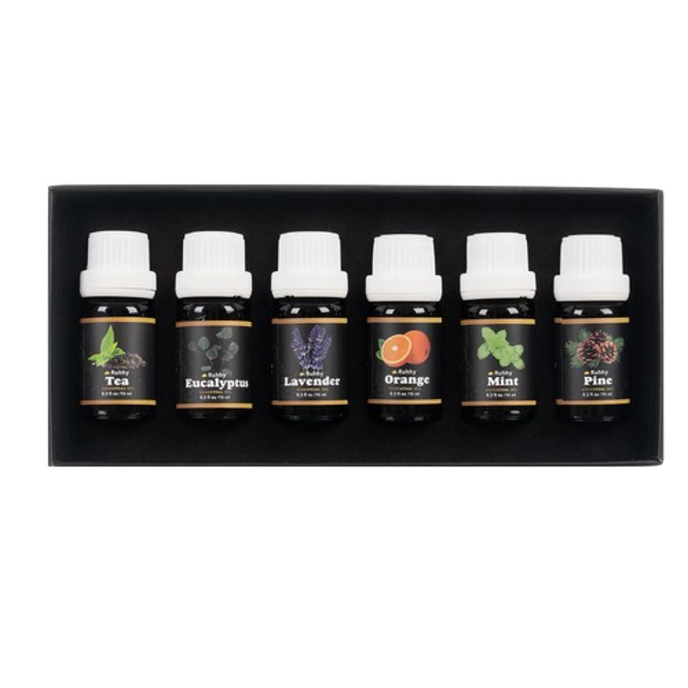 Set Oli Essenziali 10 ML - 6 Fragranze Naturali per Aromaterapia e Benessere - Per diffusore di aromi