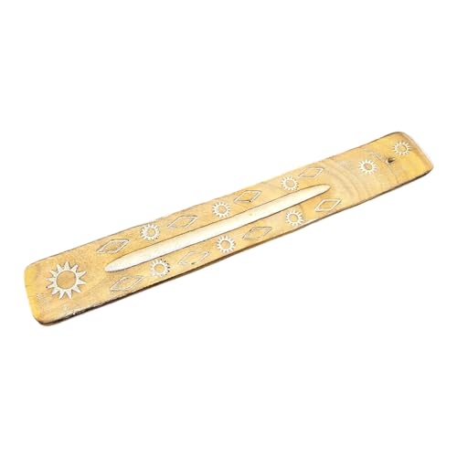 Portaincenso indiano in legno con disegni fatti a mano - Eleganza spirituale e armonia interiore (Surya)