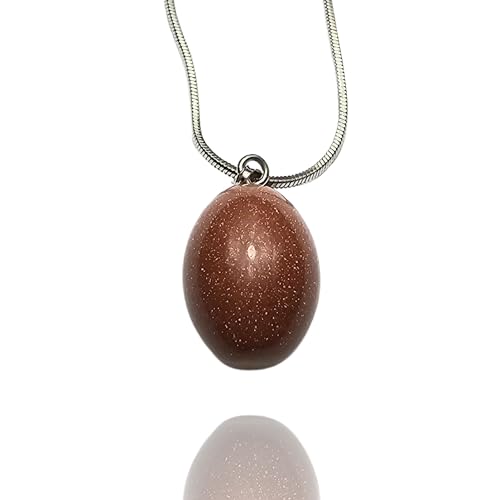 Collier Pendentif Goutte d'Eau en Pierre Polie - Éclat Naturel et Sérénité Spirituelle - chakra, énergie, zen, spirituel, joli bijoux pierre naturelle (Rivière d'or)