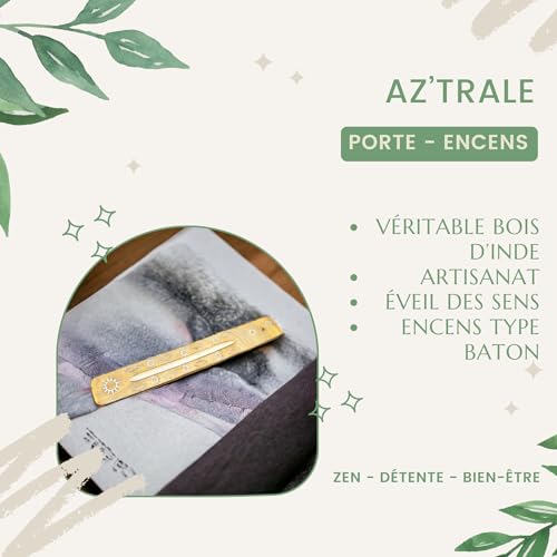 Portaincenso indiano in legno con disegni fatti a mano - Eleganza spirituale e armonia interiore (Surya)