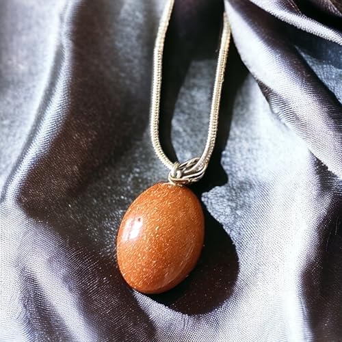 Collier Pendentif Goutte d'Eau en Pierre Polie - Éclat Naturel et Sérénité Spirituelle - chakra, énergie, zen, spirituel, joli bijoux pierre naturelle (Rivière d'or)