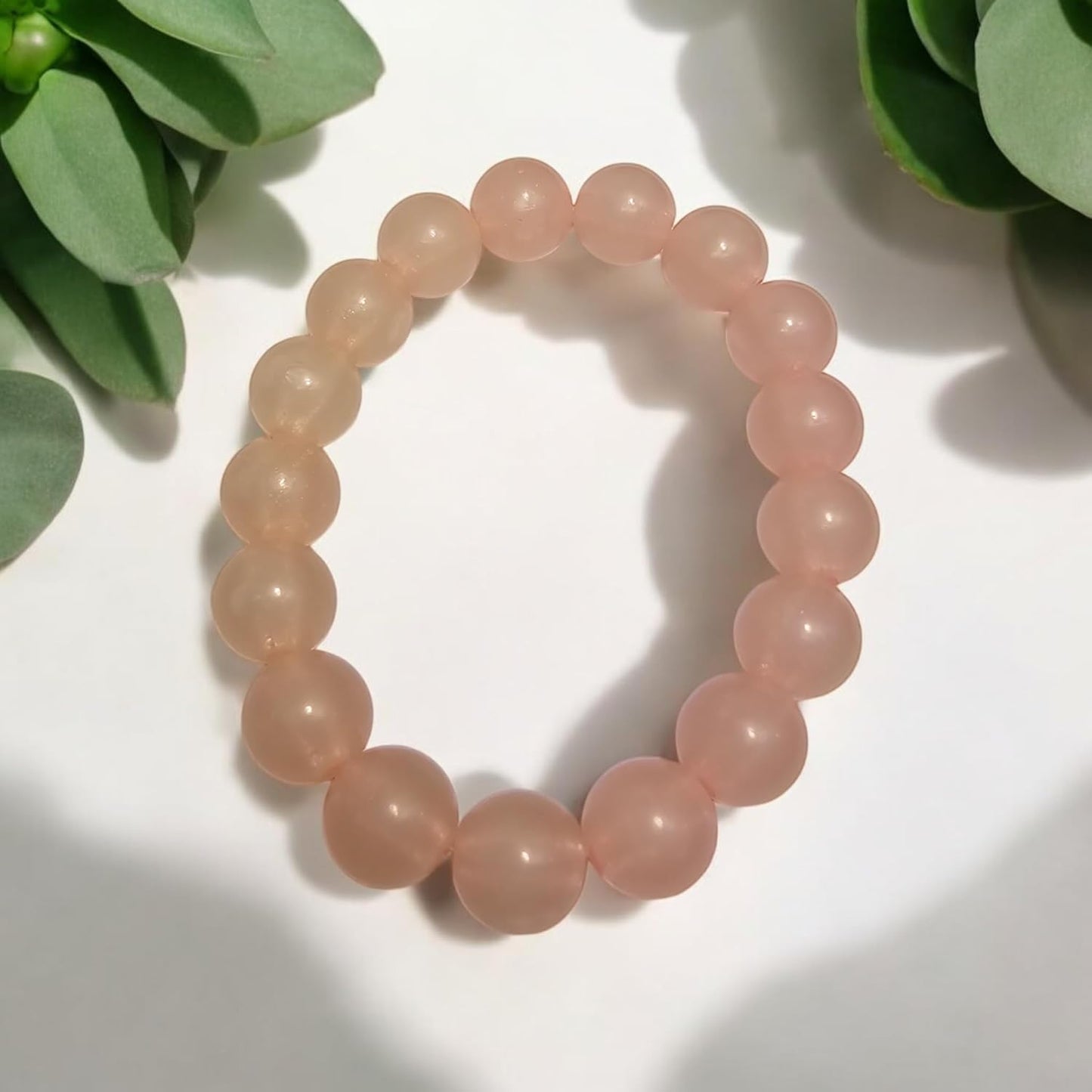 Phosphorescent Pink Beads Bracelet