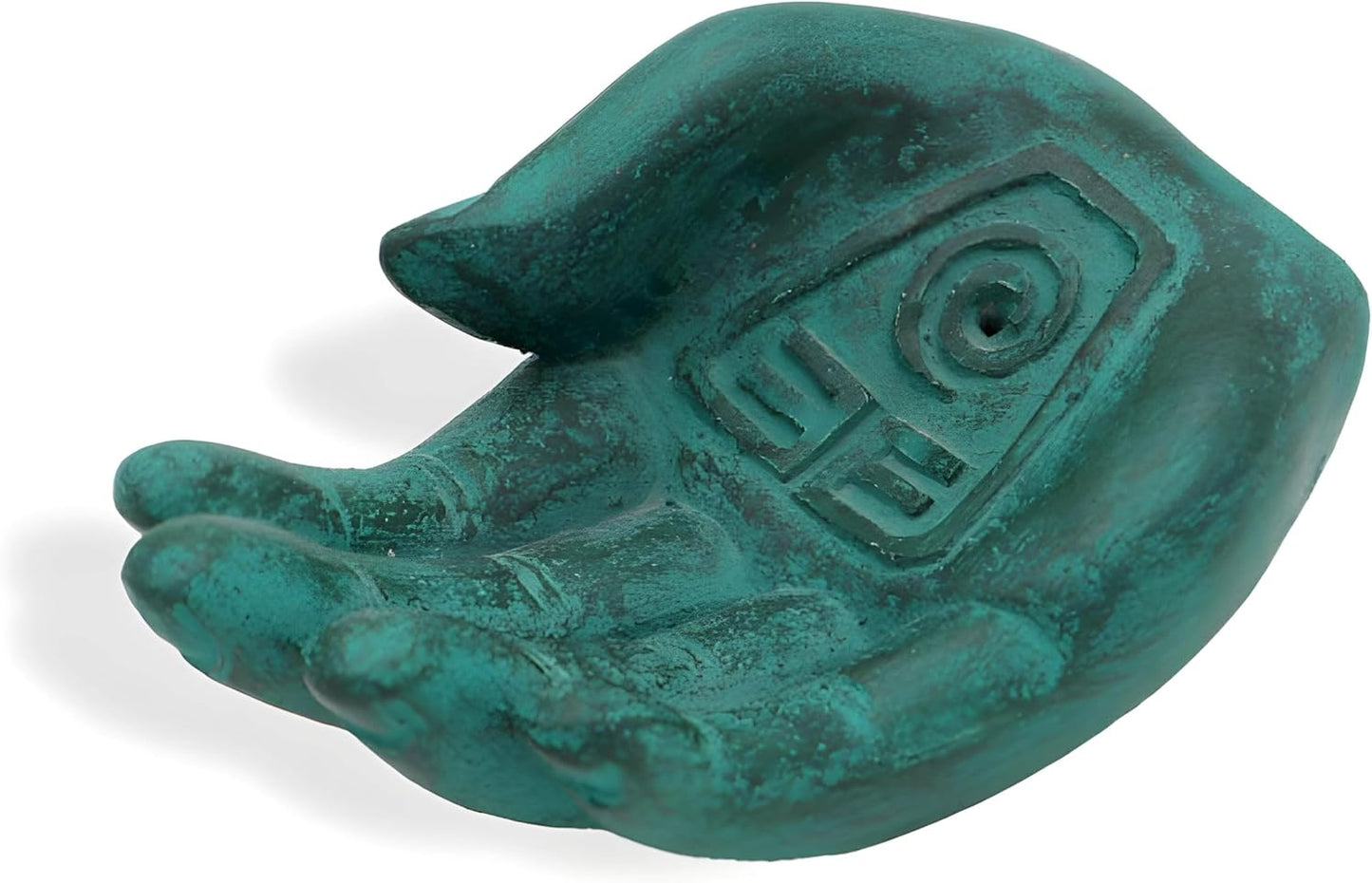 Bruciatore di incenso a forma di mano - Strumento di meditazione e serenità, ispirato ai riti indiani - Bruciatore a bastoncino o cono (Energia della Terra)