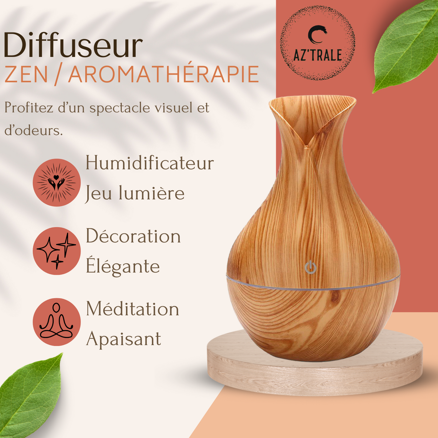 Humidificateur d'Air USB 200ml - Diffuseur d'Arômes & Rétroéclairage RGB