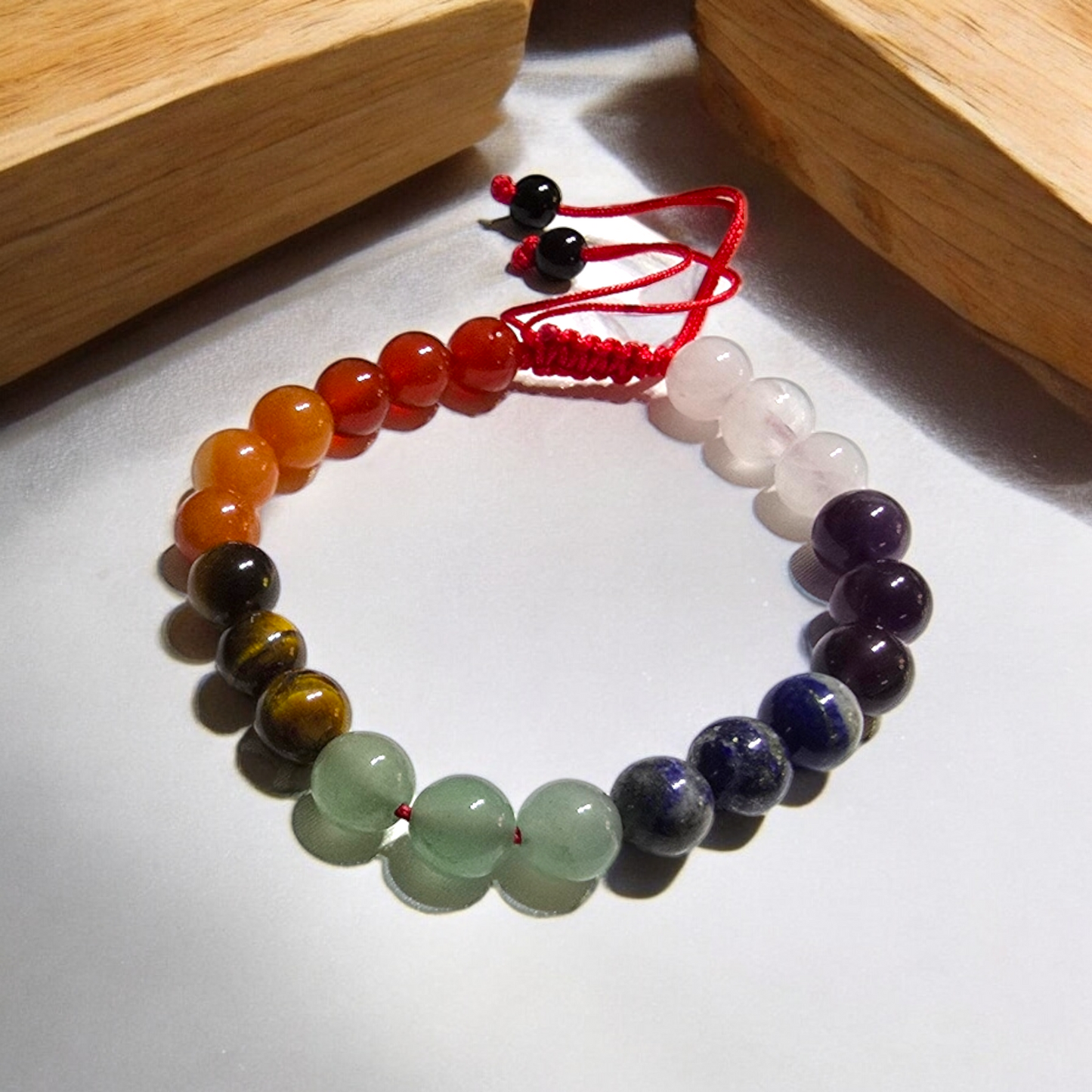 Bracelet perles des chakras – Taille Réglable