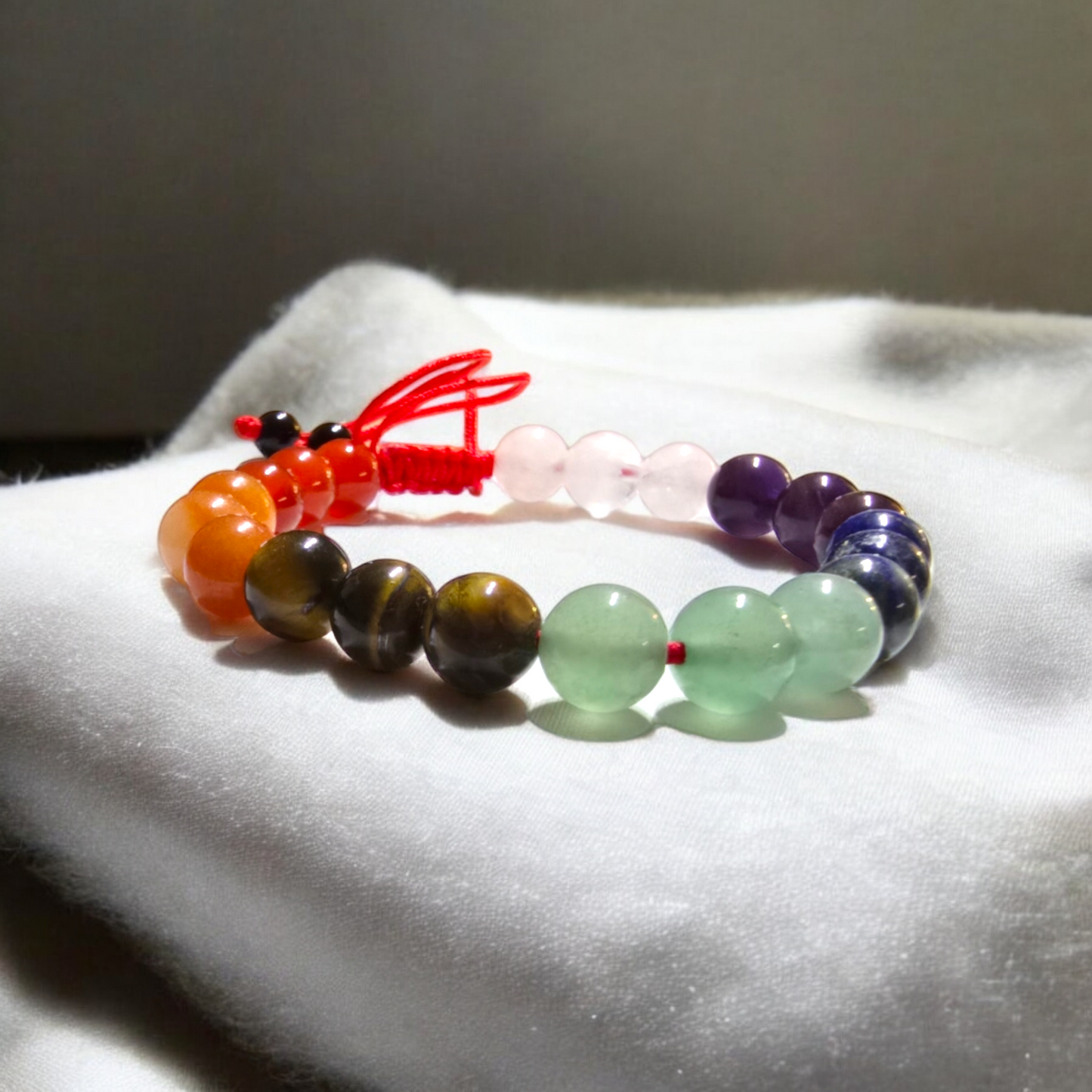 Bracelet perles des chakras – Taille Réglable