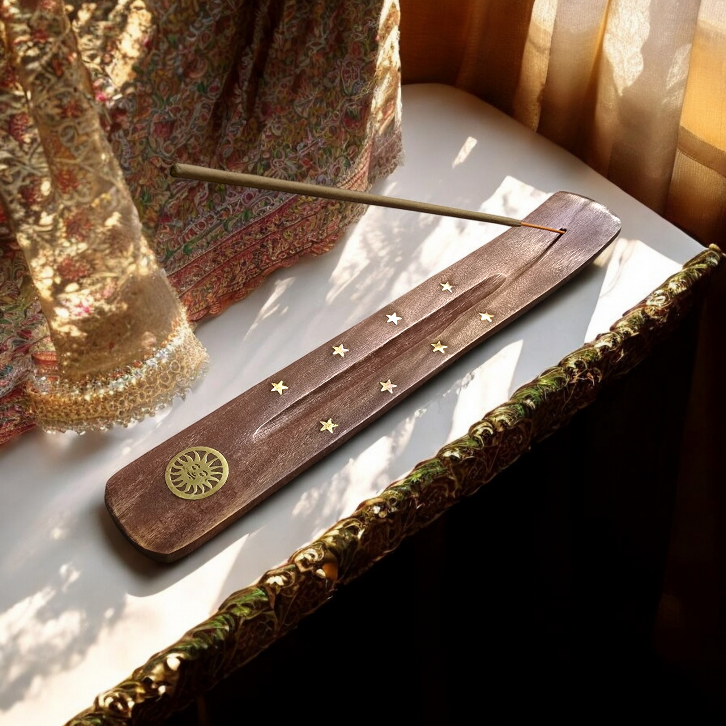 Portaincenso in legno Mandala Sun – Energia e armonia