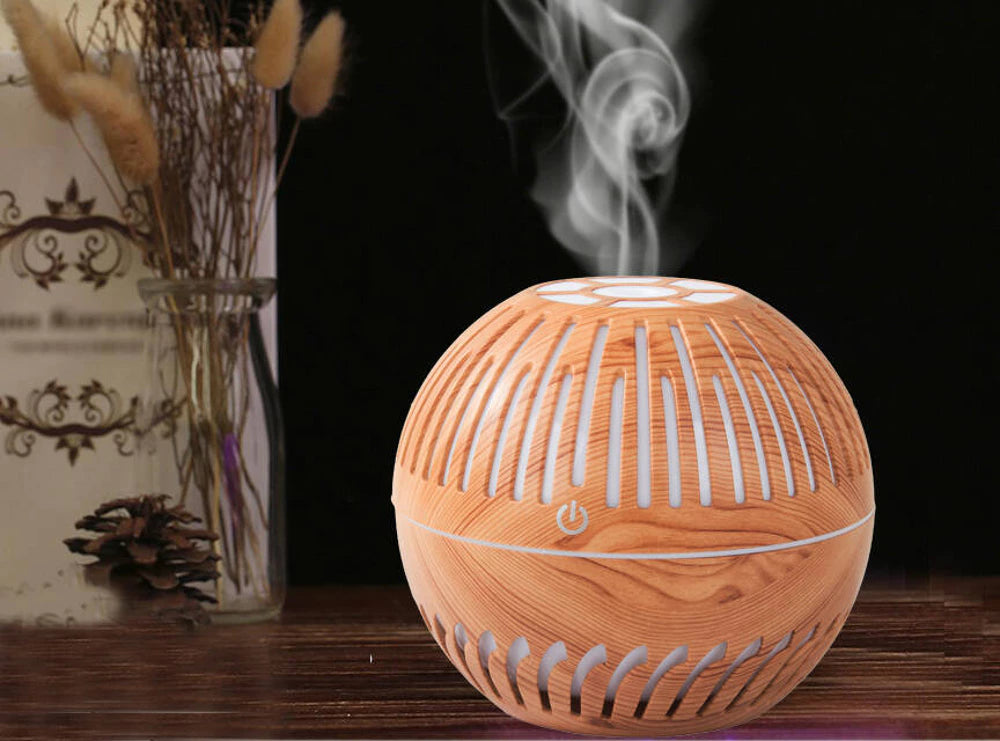 Humidificateur d'Air 300ml avec LED RGB - Diffuseur d'Arômes et Lampe de Nuit USB