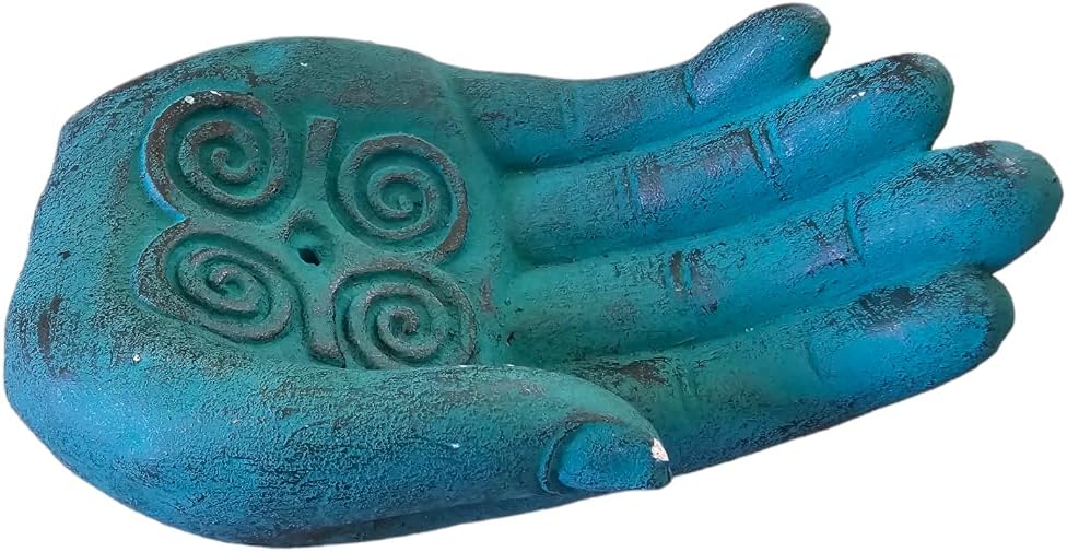 Bruciatore di incenso a forma di mano - Strumento di meditazione e serenità, ispirato ai riti indiani - Bruciatore a bastoncino o cono (Forza) 