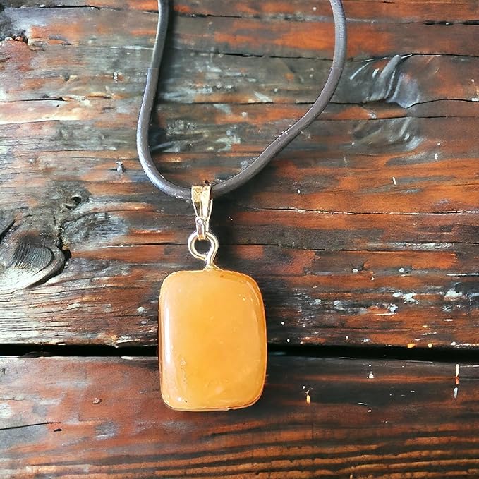 Collana con Ciondolo in Pietra Naturale - Energetica e Armonia - Pietra Singola - energia - zen - spirituale - chakra (Quarzo rosa)