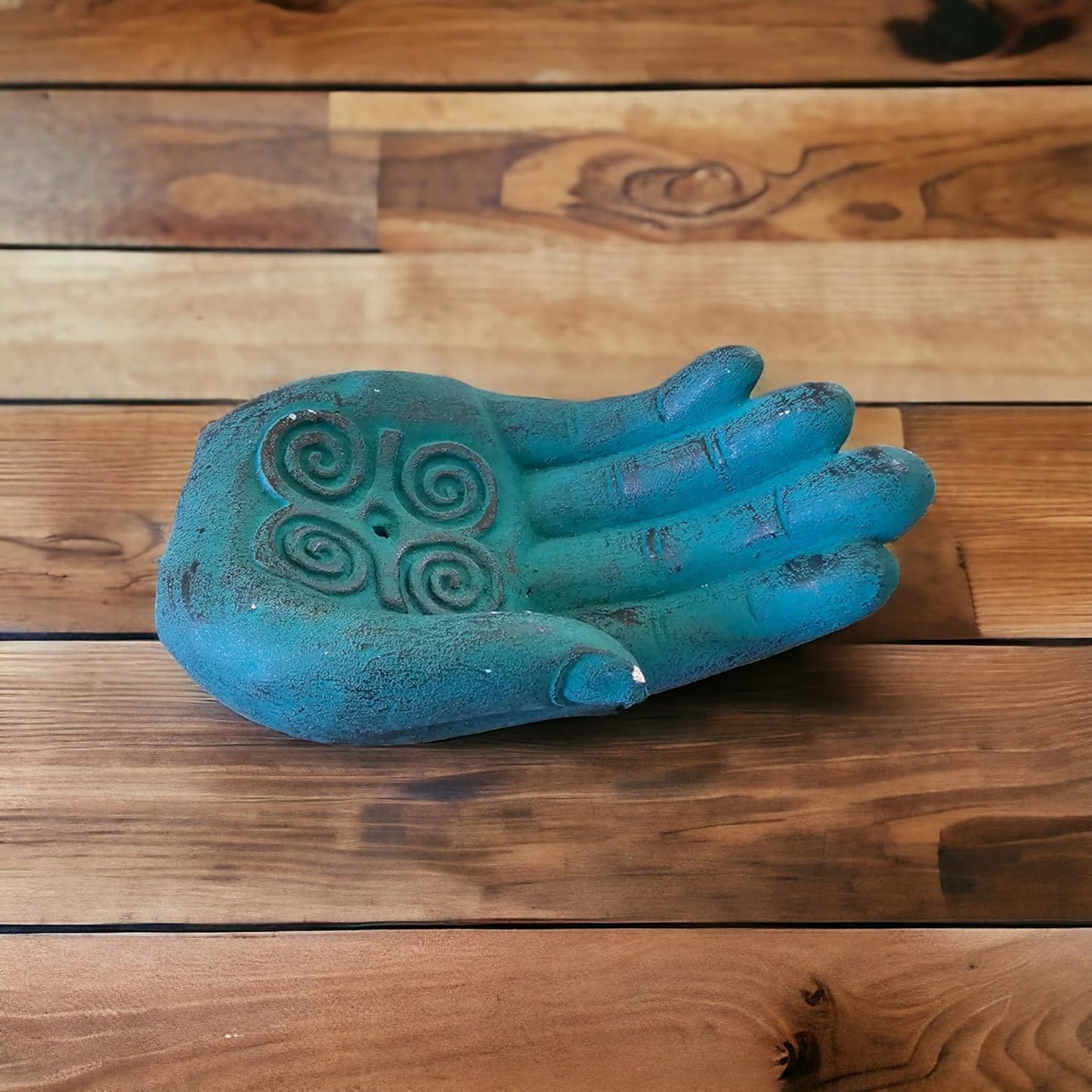Bruciatore di incenso a forma di mano - Strumento di meditazione e serenità, ispirato ai riti indiani - Bruciatore a bastoncino o cono (Forza) 