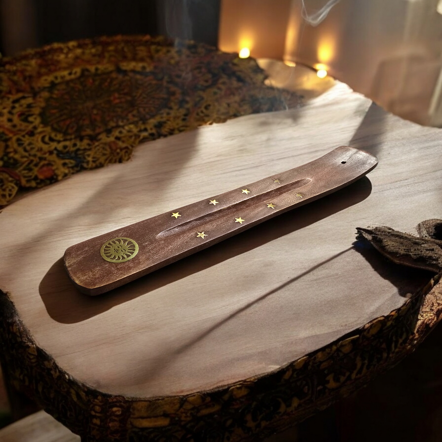 Portaincenso in legno Mandala Sun – Energia e armonia